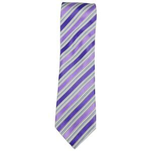 Geoffrey Beene Purple Stripe Hand Made Silk Necktie